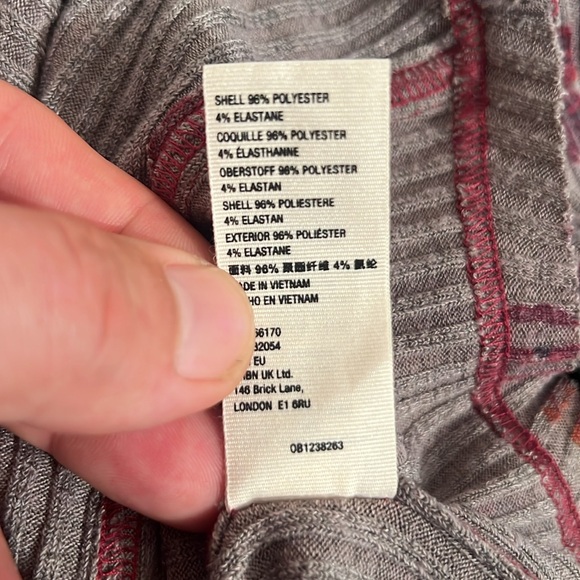 Free People Layer Me Henley in Washed Floral Grey, size XS - Picture 9 of 13